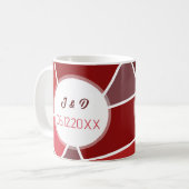 Elegante geometrische Hochzeit Kaffeetasse (Vorderseite Links)