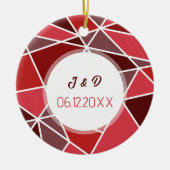 Elegante geometrische Hochzeit Keramik Ornament (Vorne)