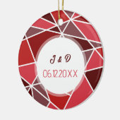 Elegante geometrische Hochzeit Keramik Ornament (Links)