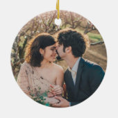 Elegante geometrische Hochzeit Keramik Ornament (Hinten)