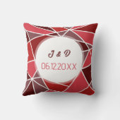 Elegante geometrische Hochzeit Kissen (Rückseite)