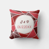 Elegante geometrische Hochzeit Kissen (Vorderseite)