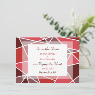 Elegante geometrische Hochzeit - Save The Date Einladung