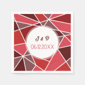 Elegante geometrische Hochzeit Serviette (Vorderseite)