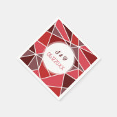 Elegante geometrische Hochzeit Serviette (Ecke)