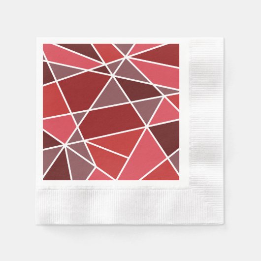 Elegante geometrische Hochzeit Serviette (Vorderseite)