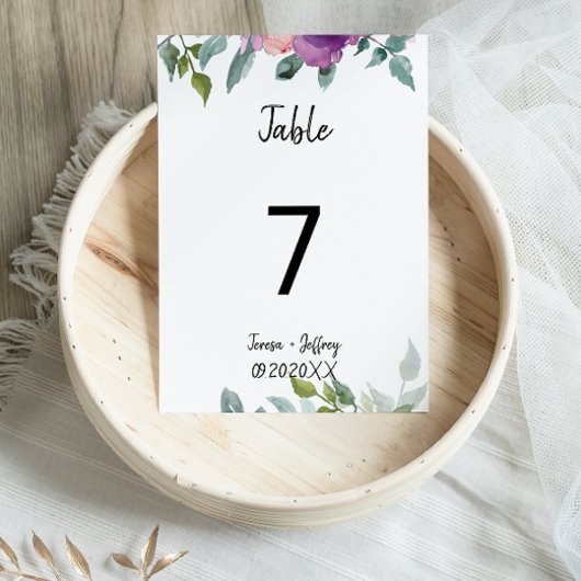 Elegante geometrische Hochzeit Tischnummer