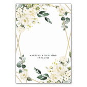 Elegante geometrische Hochzeitskarten mit Gold Geo Tischnummer (Rückseite)