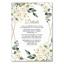 Elegante geometrische Hochzeitskarten mit Gold Geo Tischnummer