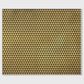 Elegante geometrische Holzkohle Weihnachtsbaum Geschenkpapier (Flach)