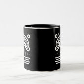 Elegante geometrische Kunst Zweifarbige Tasse (Mittel)