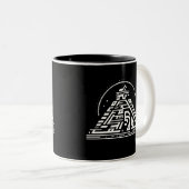 Elegante geometrische Kunst Zweifarbige Tasse (VorderseiteRechts)