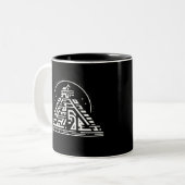Elegante geometrische Kunst Zweifarbige Tasse (Vorderseite Links)