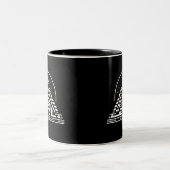 Elegante geometrische Kunst Zweifarbige Tasse (Mittel)