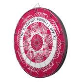 Elegante geometrische Linie Art Red White Personal Dartscheibe (Vorderseite rechts)