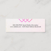 Elegante geometrische Linien Mini Visitenkarte (Rückseite)