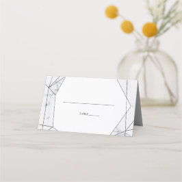 Elegante geometrische Marble Wedding-Platzkarte Platzkarte