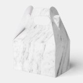 Elegante geometrische Marmorhochzeit Geschenkschachtel (Rückseite)