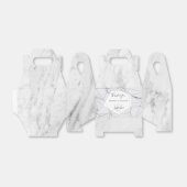 Elegante geometrische Marmorhochzeit Geschenkschachtel (Ungefaltet)