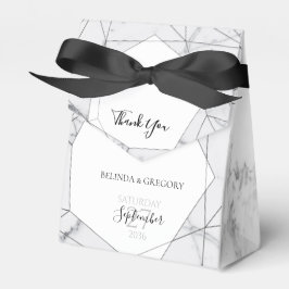 Elegante geometrische Marmorhochzeit Geschenkschachtel