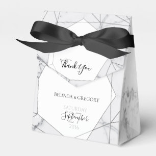 Elegante geometrische Marmorhochzeit Geschenkschachtel