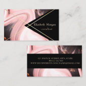 Elegante geometrische Marmorstreifen Visitenkarte (Vorne/Hinten)