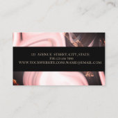 Elegante geometrische Marmorstreifen Visitenkarte (Rückseite)