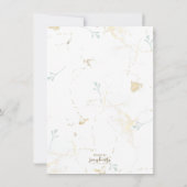 Elegante geometrische Mint-Gold-Hochzeit - Einladu Einladung (Rückseite)