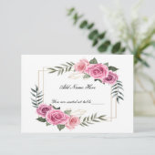 Elegante geometrische Rosa-Platzkarte Dankeskarte (Stehend Vorderseite)