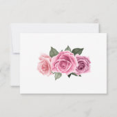 Elegante geometrische Rosa-Platzkarte Dankeskarte (Rückseite)