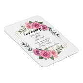 Elegante geometrische Rosa-Rose speichert das Datu Magnet (Rechte Seite)