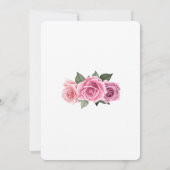 Elegante geometrische Rosa-Trauzeugin Einladung (Rückseite)