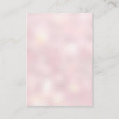 Elegante geometrische, rosa und goldene Wunschkart Begleitkarte (Rückseite)