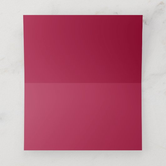 Elegante geometrische Rote Rose Hochzeit Platzkart Platzkarte (Innenseite Aufgefaltet)