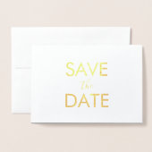 Elegante geometrische Save the Date-Fotokarte Folienkarte (Vorderseite mit Umschlag)