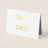 Elegante geometrische Save the Date-Fotokarte Folienkarte (Vorderseite)