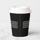 Elegante geometrische Schwarz-weiße Polka-Punkte Pappbecher (Rechts)