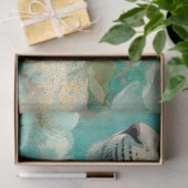 Elegante Geparden und Blumendekoupage Seidenpapier (Geschenk)