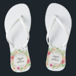 Elegante gerade verheiratete Hochzeit drehen Badesandalen<br><div class="desc">Für weitere Kundenbezogenheit klicken Sie bitte "besonders anfertigen" Knopf und benutzen unser Entwurfswerkzeug,  um diese Schablone zu ändern. Wenn die Wahlen verfügbar sind,  können Sie Text ändern und Bild,  indem es einfach auf "klickt,  redigieren, /entfernen Text oder Bild hier" und addieren Ihre Selbst. Entworfen durch Freepik.</div>