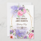 Elegante Gerahmte Hochzeit im Wasser Einladung (Vorderseite)