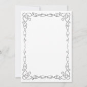 Elegante Gerahmte Hochzeit in Schwarz-Weiß-Chic Einladung (Rückseite)