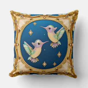 Elegante gerahmte Vogel-Kunstwerke Kissen