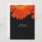 Elegante Gerbera daisy Blume Hochzeit Einladung (Rückseite)