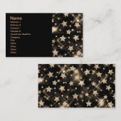 Elegante Geschäfts-GoldGlitzer-Sterne Visitenkarte (Vorne/Hinten)