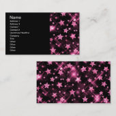 Elegante Geschäfts-Rosa-Glitzer-Sterne Visitenkarte (Vorne/Hinten)