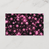 Elegante Geschäfts-Rosa-Glitzer-Sterne Visitenkarte (Rückseite)