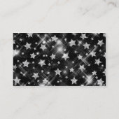 Elegante Geschäfts-Silber-Glitzer-Sterne Visitenkarte (Rückseite)