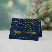 Elegante Geschäftskarte Corporate Blau Sterne Gold