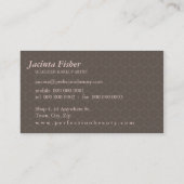 ELEGANTE GESCHÄFTSKARTE :: Perfektion 8BL Visitenkarte (Rückseite)