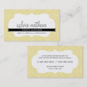 ELEGANTE GESCHÄFTSKARTE :: stilvoller Damaskus-Rah Visitenkarte (Vorne/Hinten)